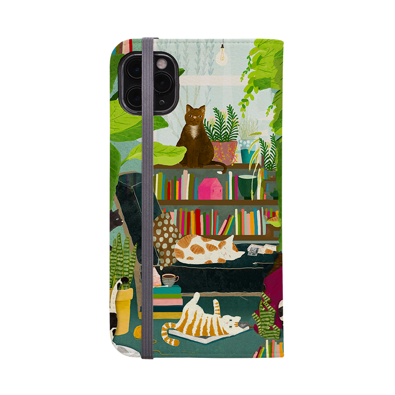 Cat Library Wallet Case By Katherine Quinn