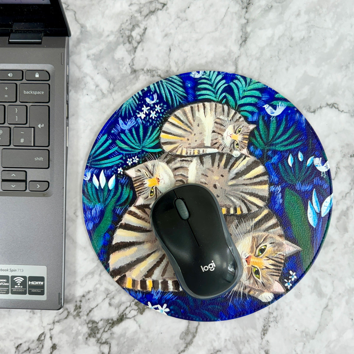 Cat Nap Mouse Mat By Mary Stubberfield