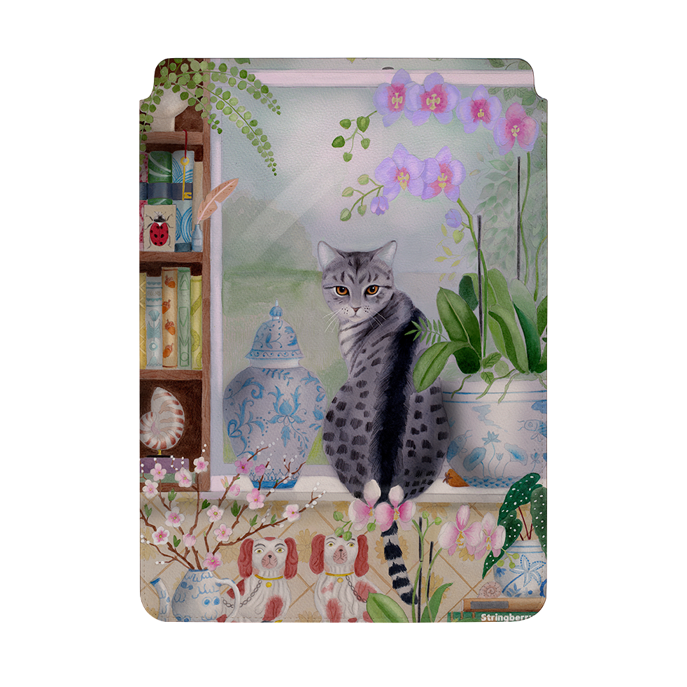 Cat In Window By Bex Parkin Laptop, Kindle & iPad Sleeve