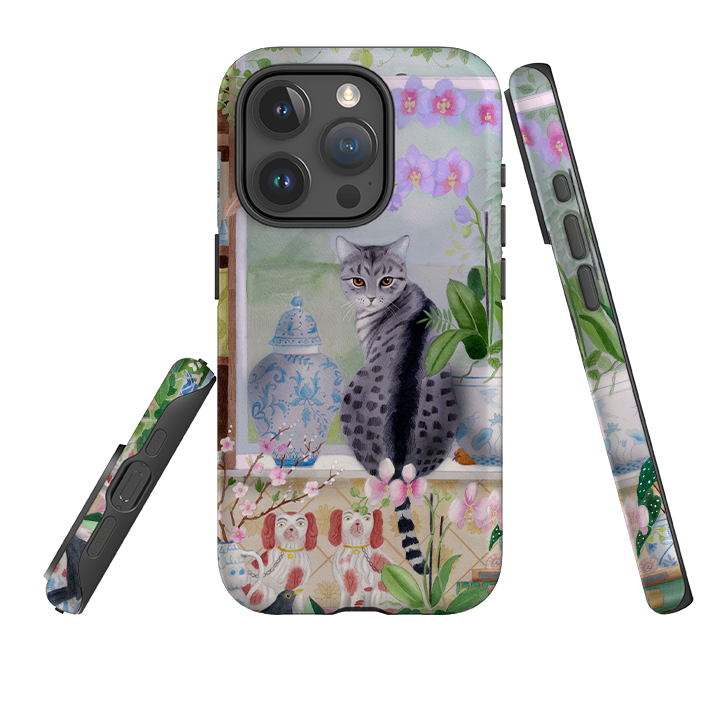 iPhone Tough Case - Cat In Window By Bex Parkin