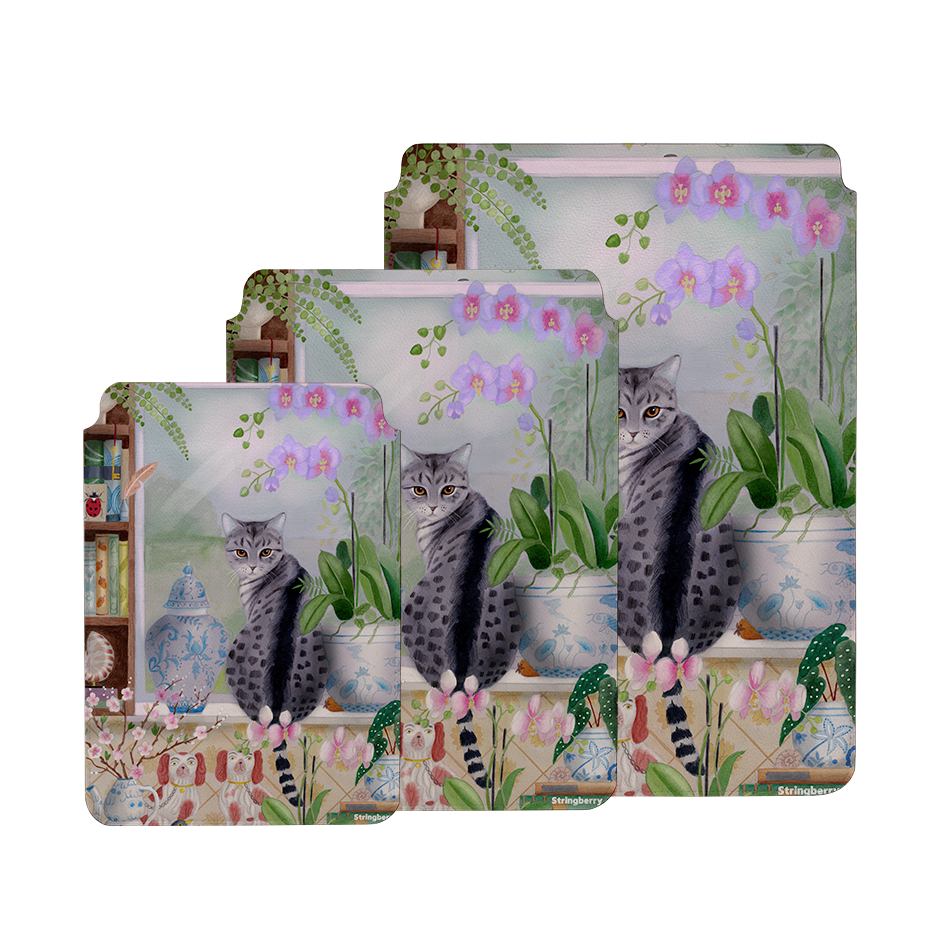 Cat In Window By Bex Parkin Laptop, Kindle & iPad Sleeve