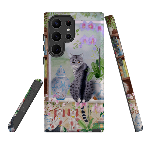 Samsung Tough Case - Cat In Window By Bex Parkin