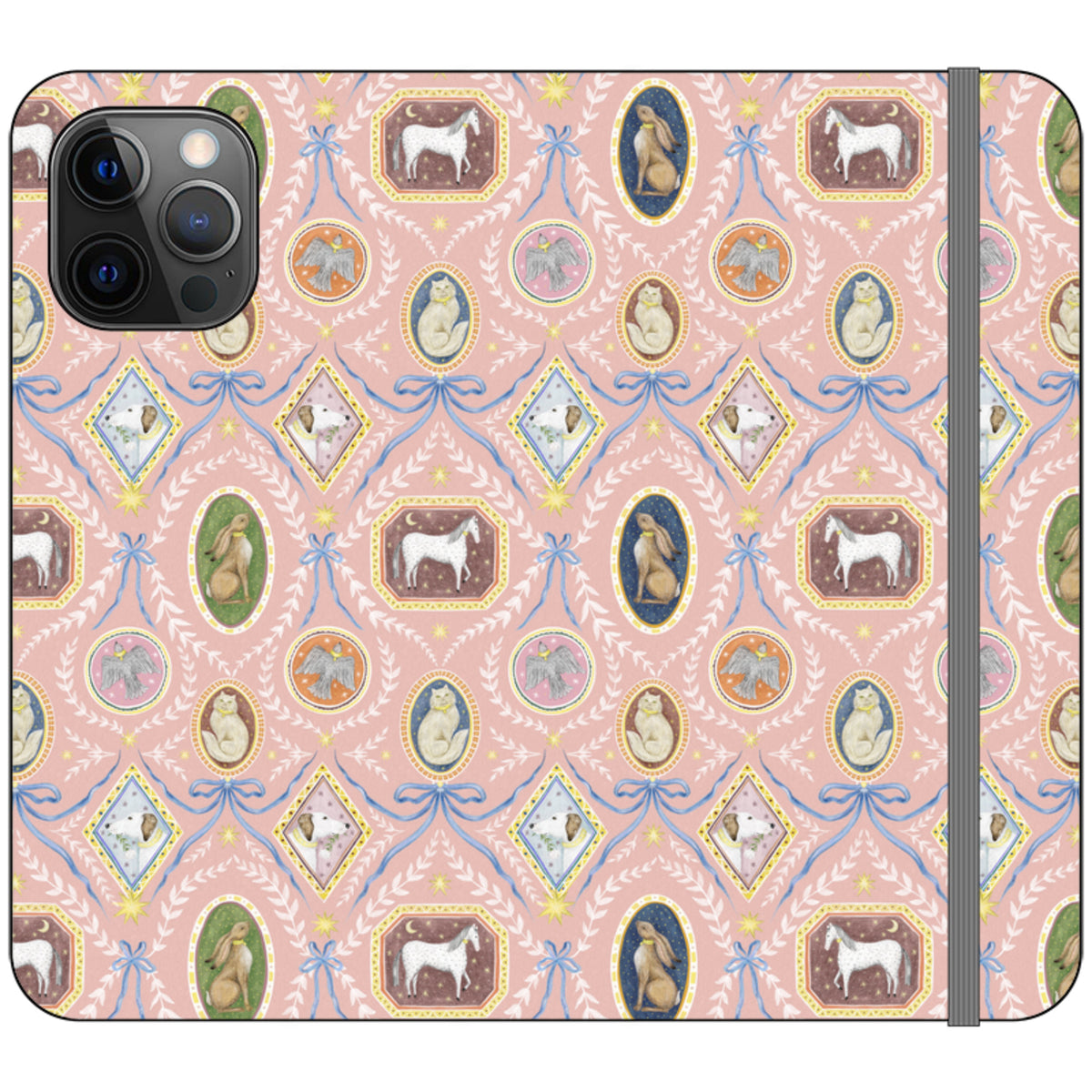 Charleston Peach Pink Wallet Case By Catherine Rowe