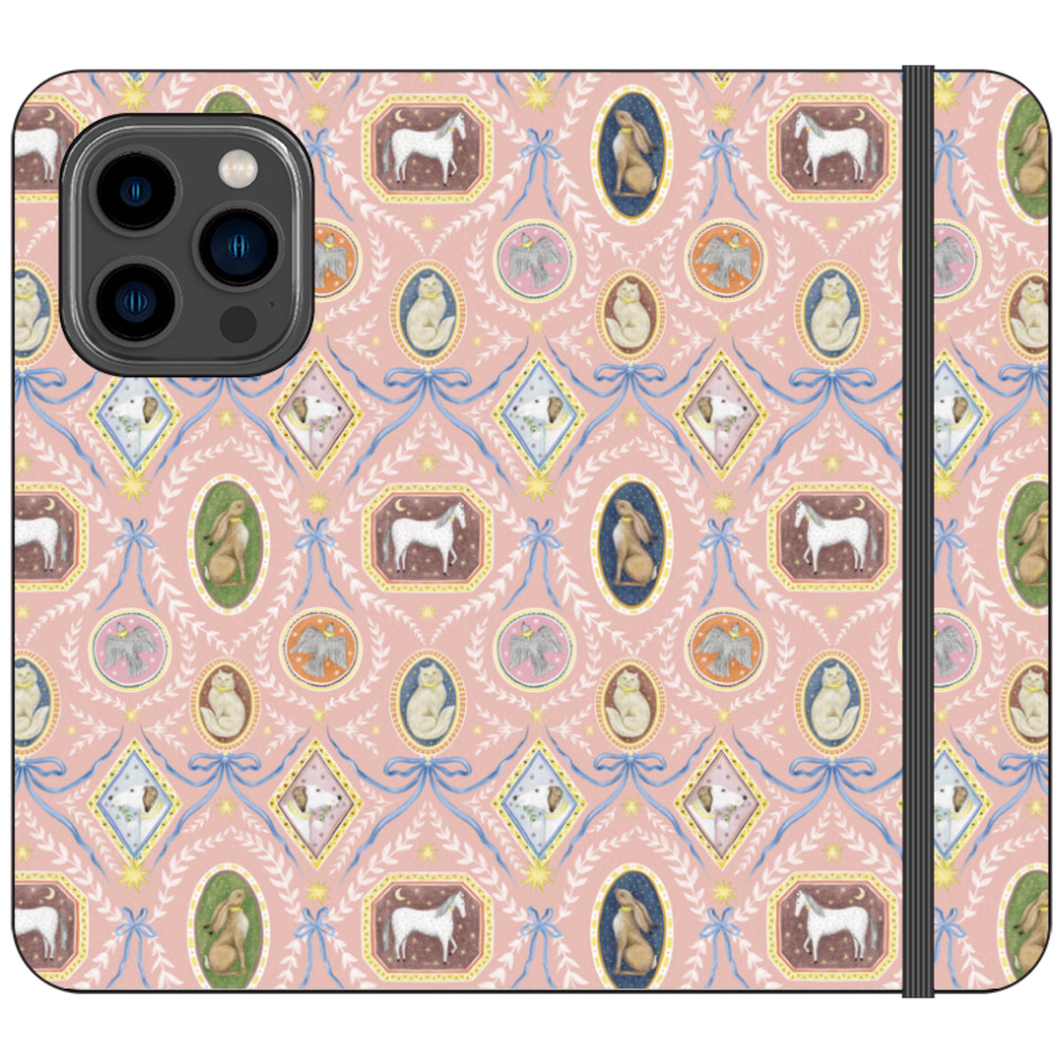Charleston Peach Pink Wallet Case By Catherine Rowe