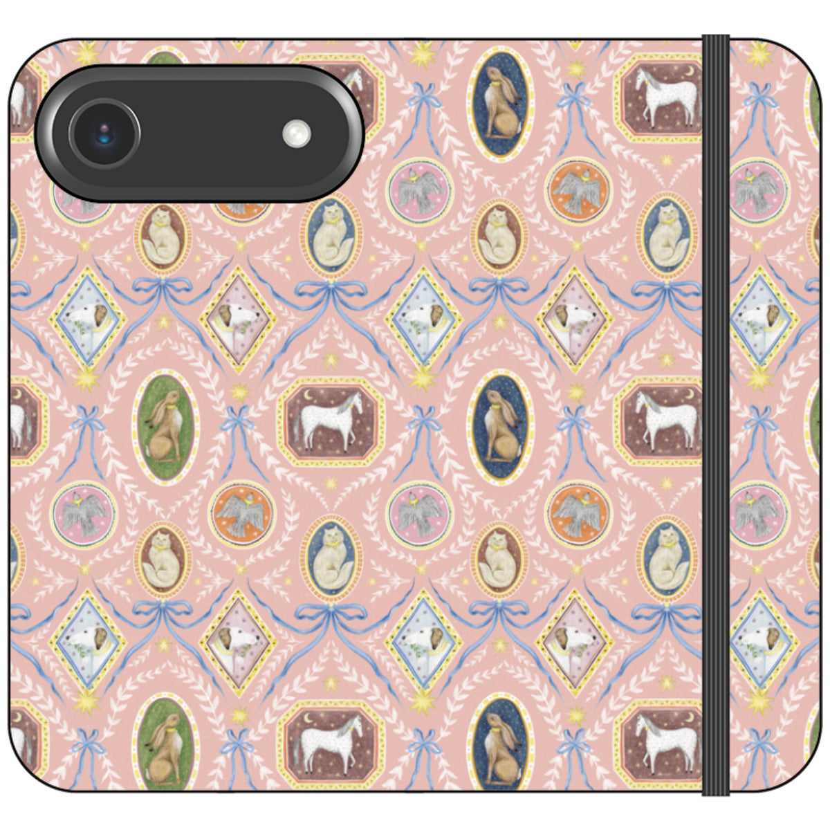 Charleston Peach Pink Wallet Case By Catherine Rowe