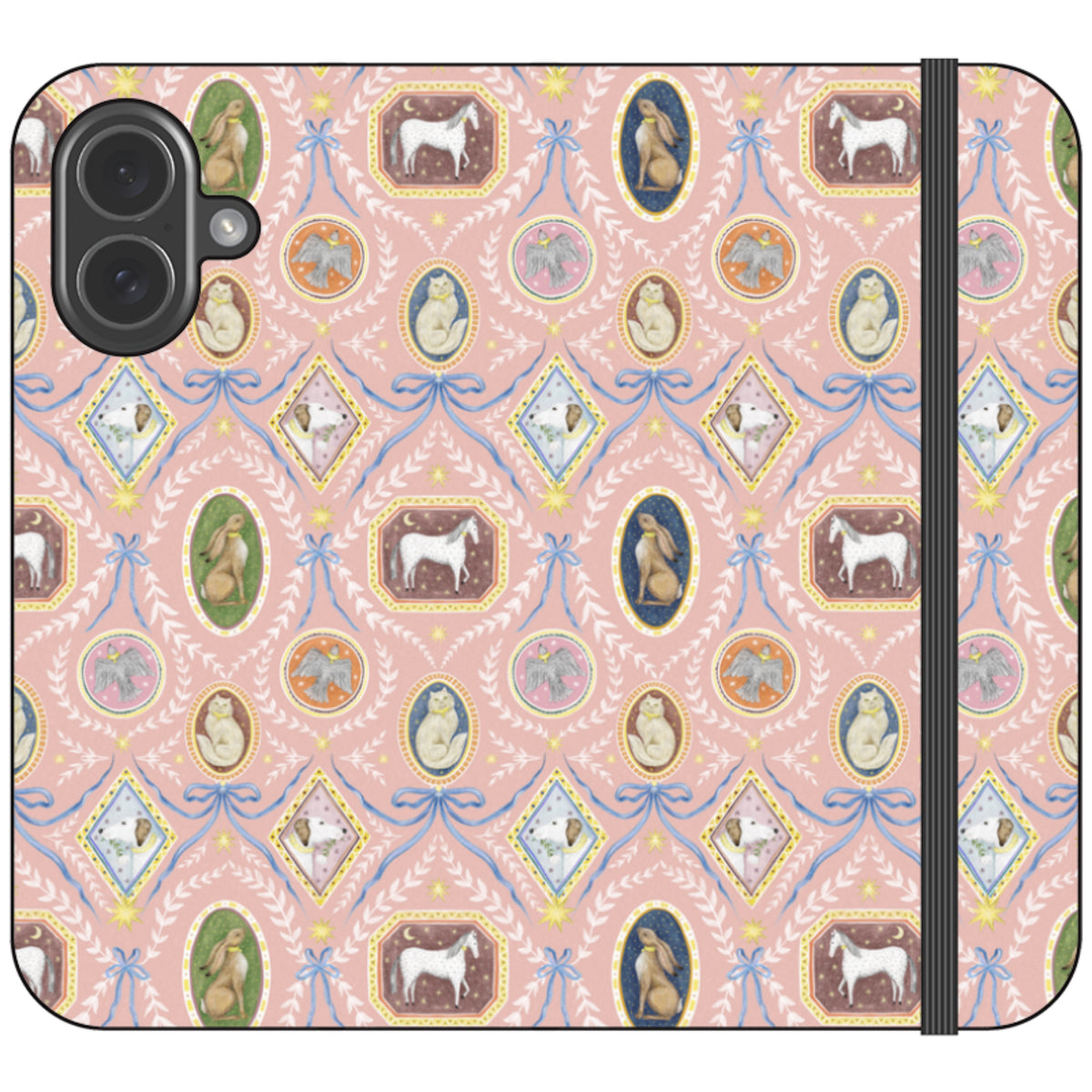 Charleston Peach Pink Wallet Case By Catherine Rowe