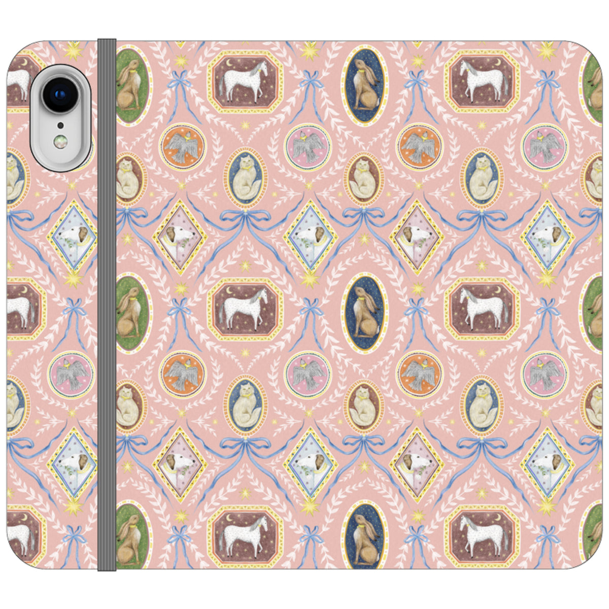 Charleston Peach Pink Wallet Case By Catherine Rowe
