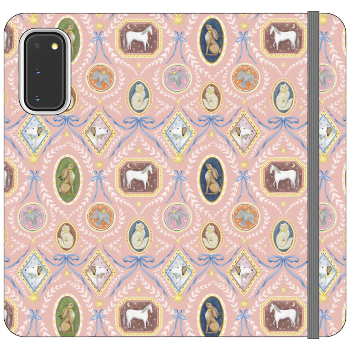 Charleston Peach Pink Wallet Case By Catherine Rowe