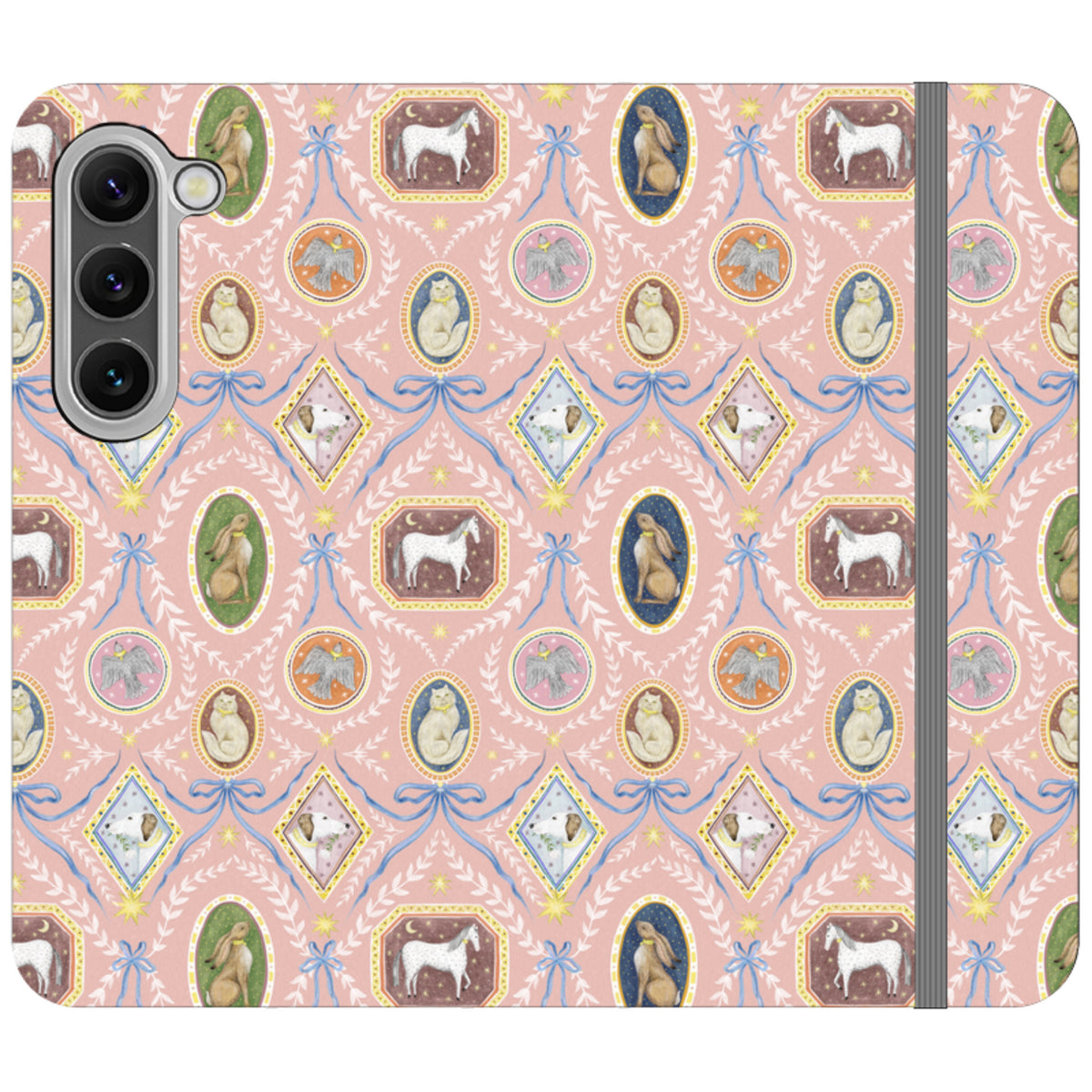 Charleston Peach Pink Wallet Case By Catherine Rowe