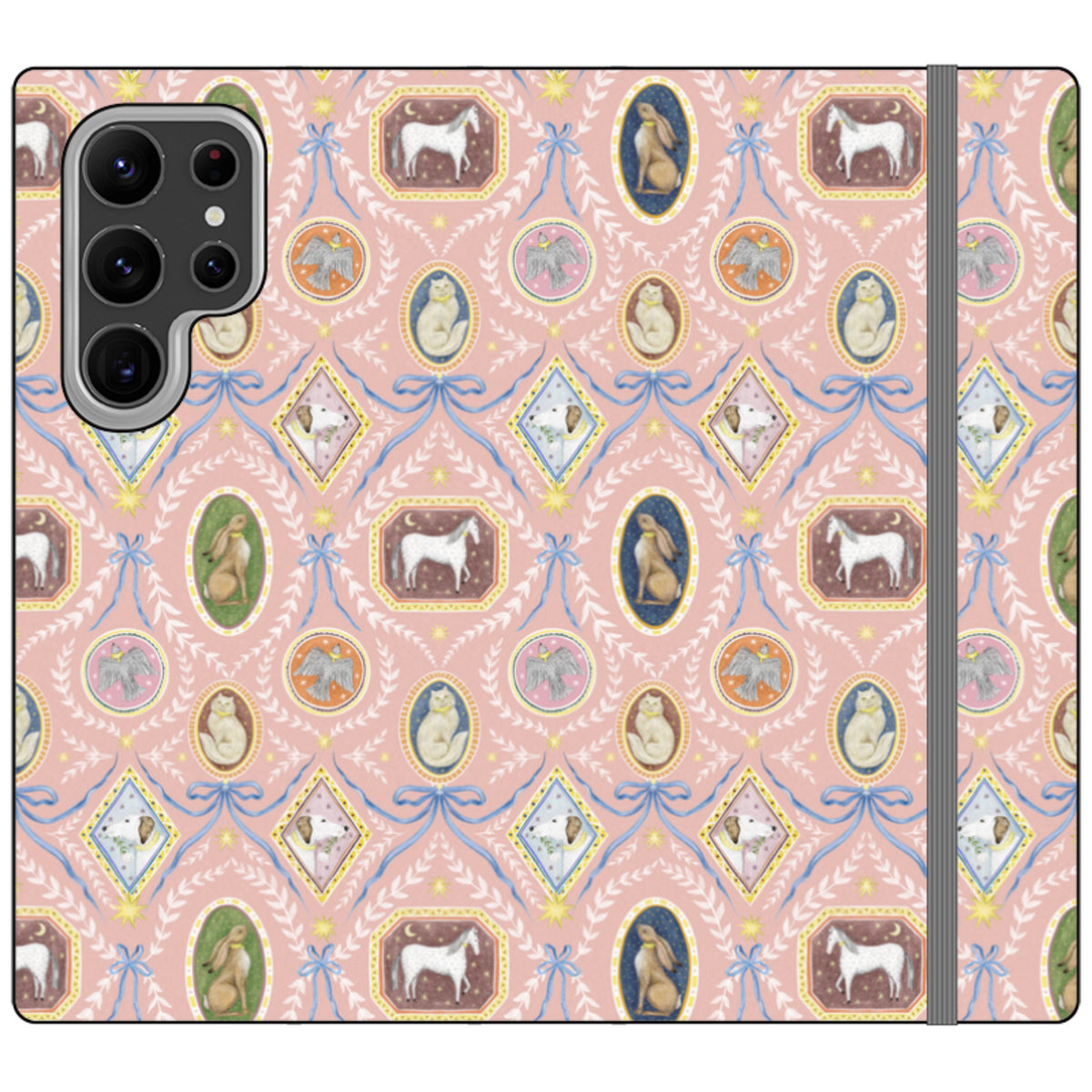 Charleston Peach Pink Wallet Case By Catherine Rowe