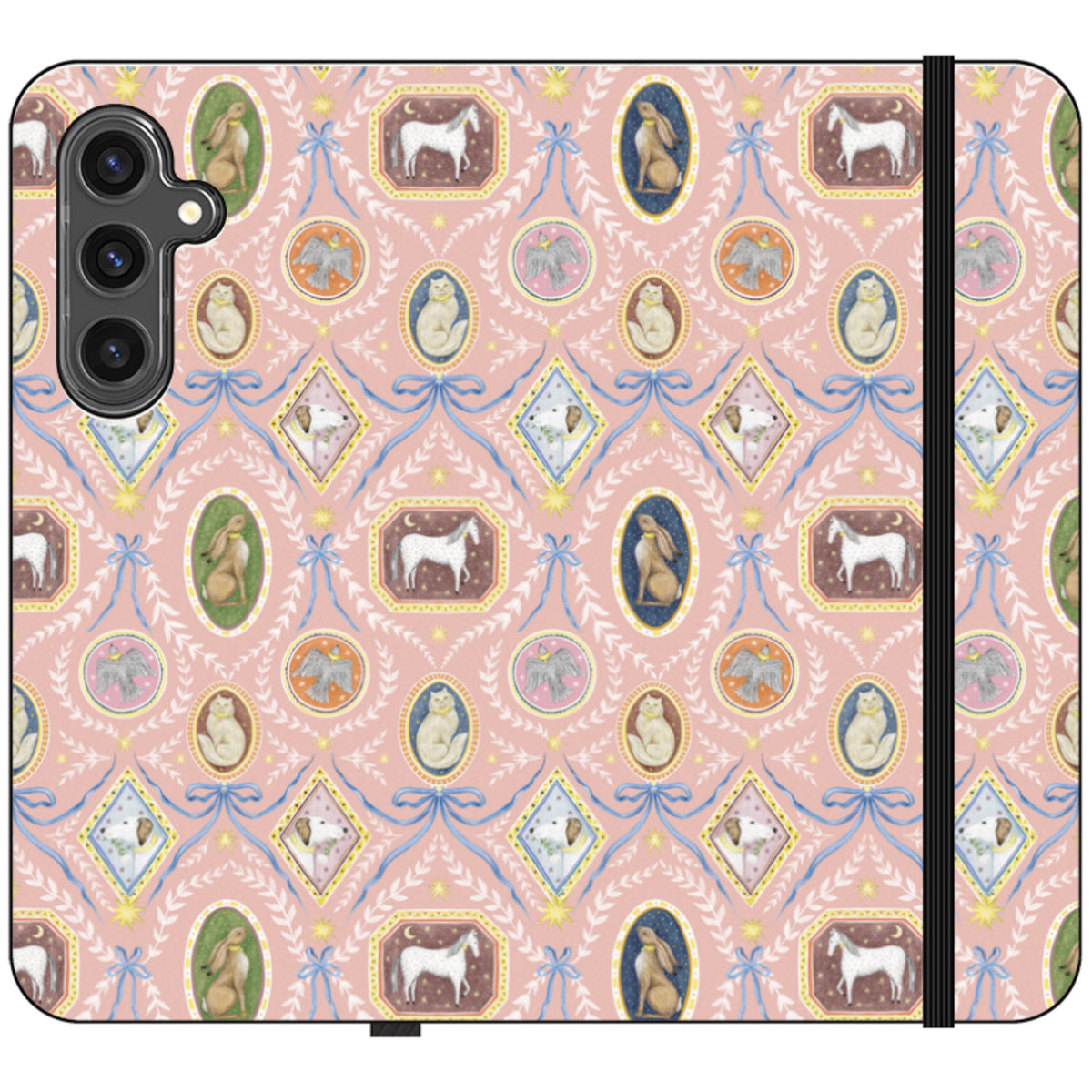 Charleston Peach Pink Wallet Case By Catherine Rowe
