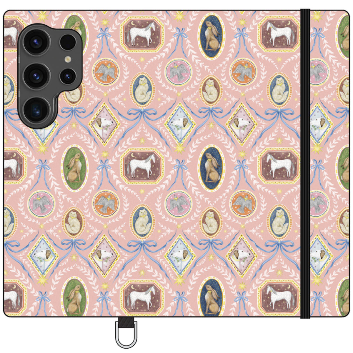 Charleston Peach Pink Wallet Case By Catherine Rowe