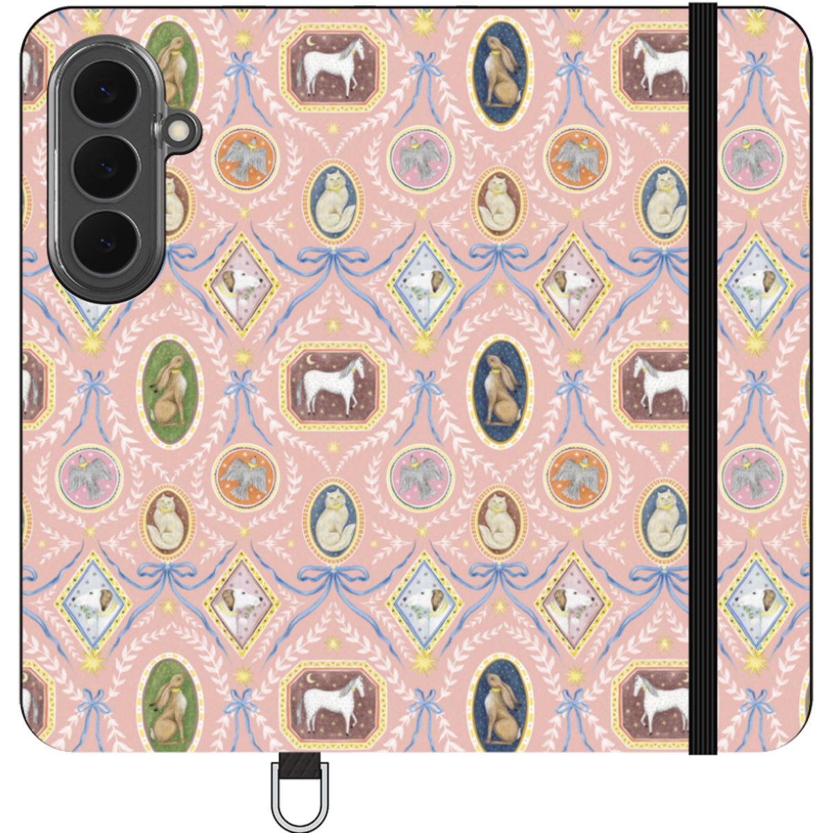 Charleston Peach Pink Wallet Case By Catherine Rowe