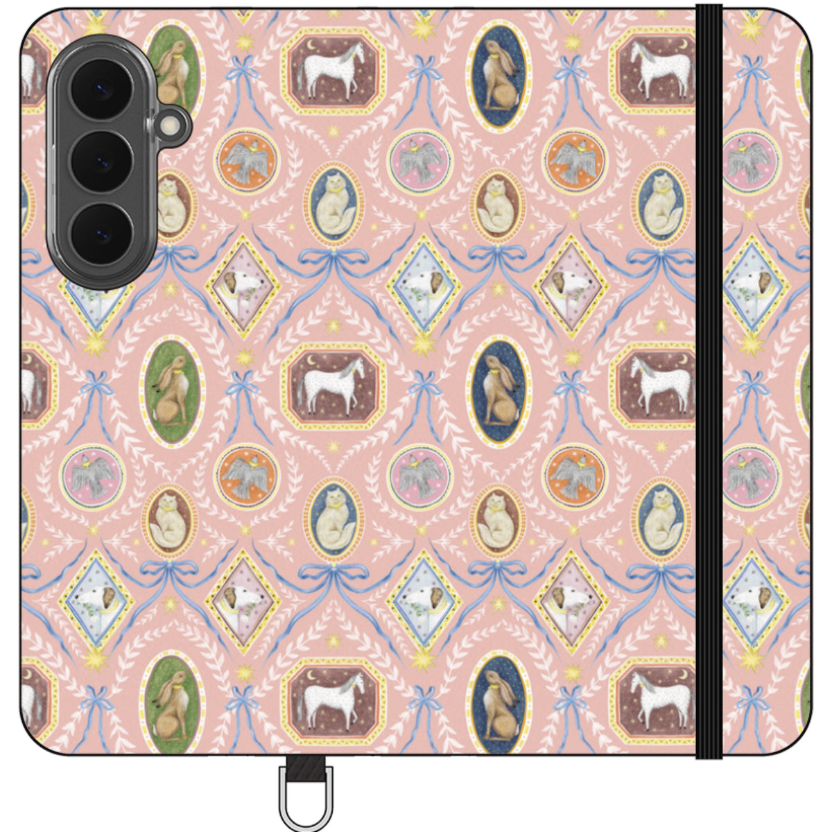 Charleston Peach Pink Wallet Case By Catherine Rowe