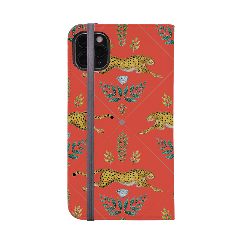 Cheetah Red By Catherine Rowe Brieftaschen-Etui