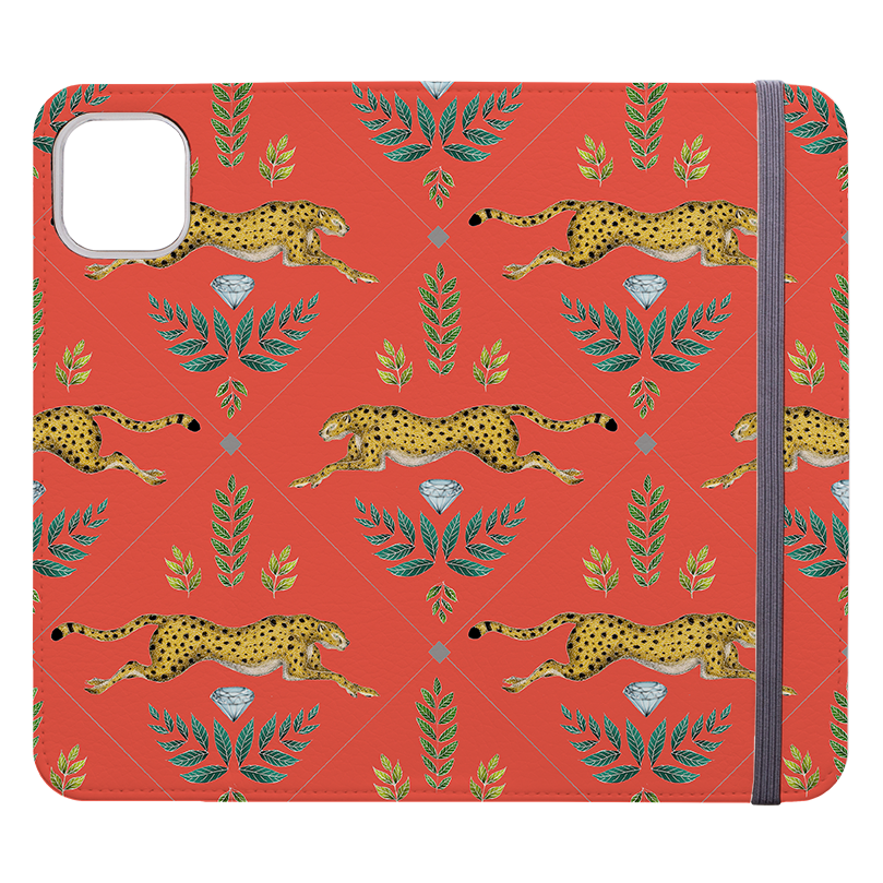 Cheetah Red By Catherine Rowe Wallet case