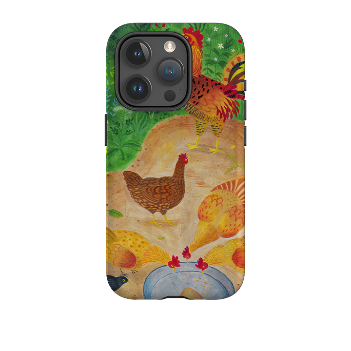 iPhone Tough Case - Chickens By Bex Parkin