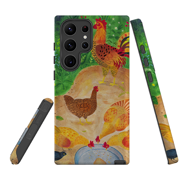 Samsung Tough Case - Chickens By Bex Parkin