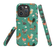 iPhone MagSafe Tough Case - Chicken Teal By Katherine Quinn