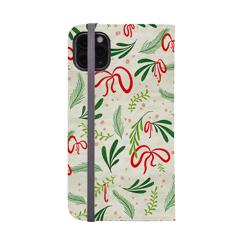 Christmas Bows Wallet Case By Katherine Quinn