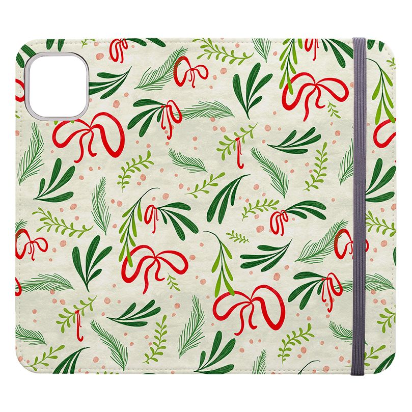 Christmas Bows Wallet Case By Katherine Quinn