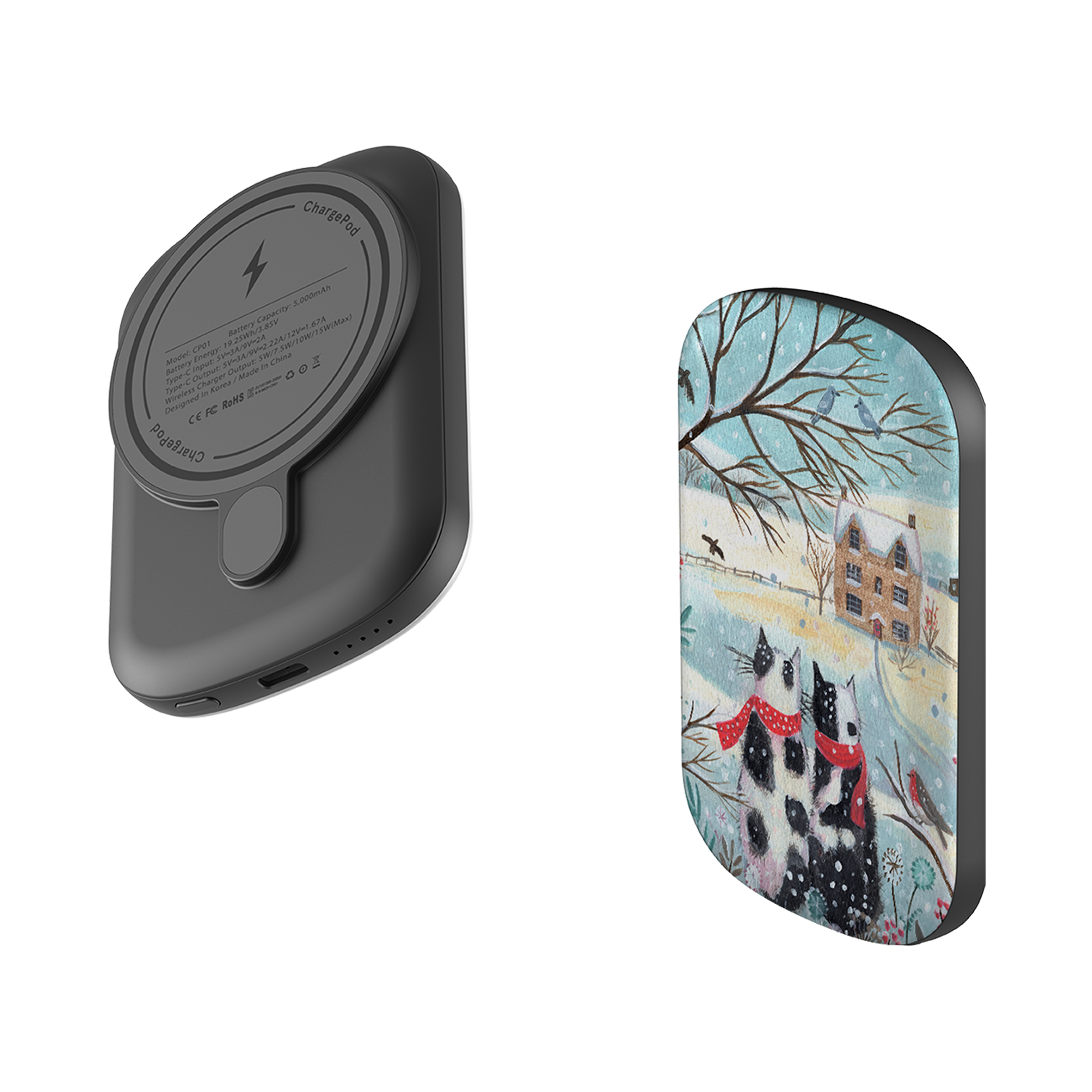 MagSafe Power Bank - Christmas Cats By Mary Stubberfield