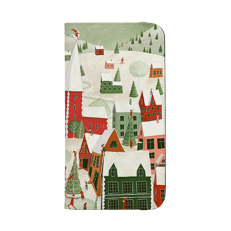 Christmas Town Wallet Case By Maja Lindberg