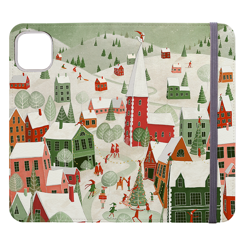 Christmas Town Wallet Case By Maja Lindberg