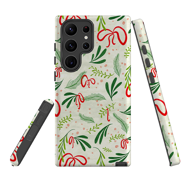 Samsung Tough Case - Christmas Bows By Katherine Quinn