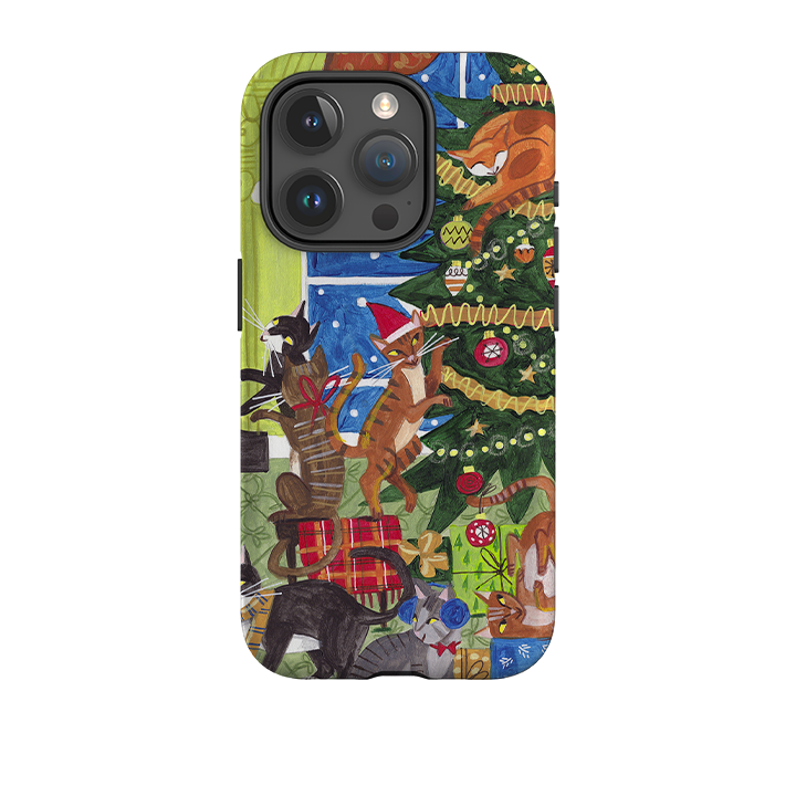 iPhone Tough Case - Christmas Cats By Caroline Bonne Muller
