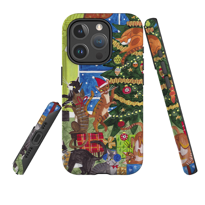 iPhone MagSafe Tough Case - Christmas Cats By Caroline Bonne Muller