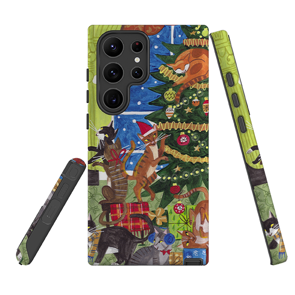 Samsung Tough Case - Christmas cats By Caroline Bonne Muller