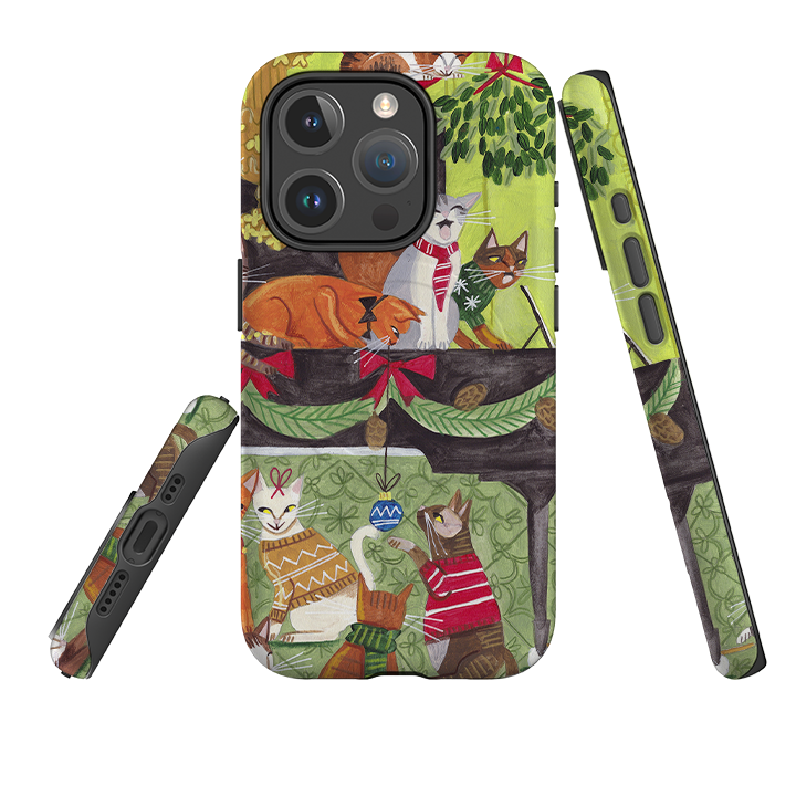iPhone MagSafe Tough Case - Christmas Cats II By Caroline Bonne Muller