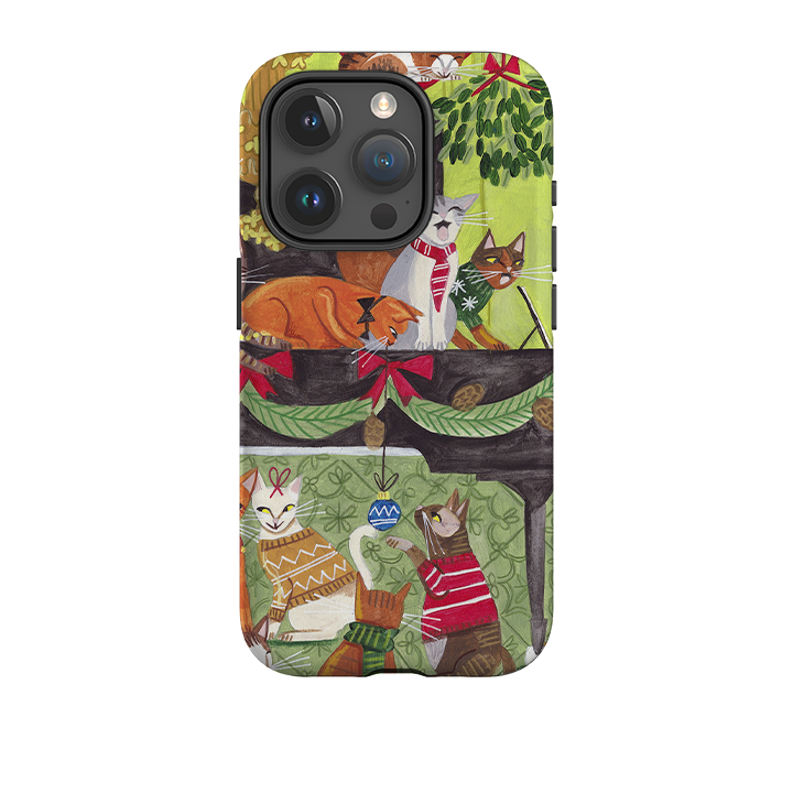 iPhone Tough Case - Christmas Cats II By Caroline Bonne Muller