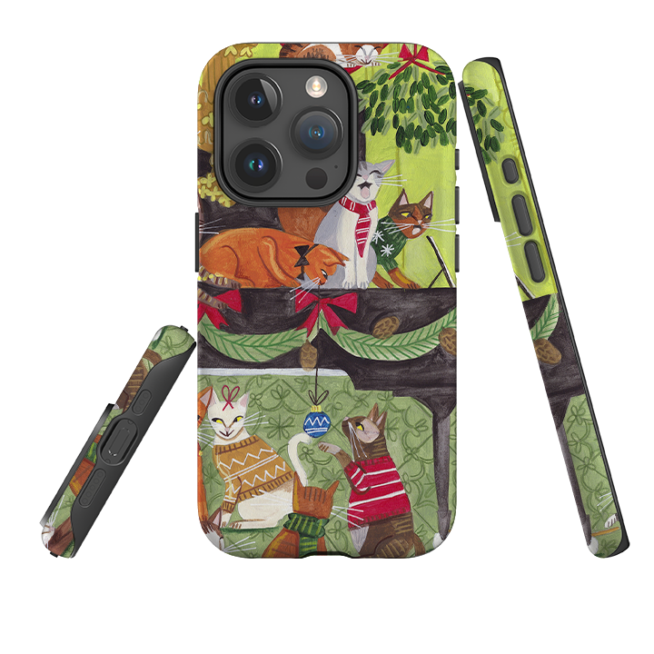 iPhone Tough Case - Christmas Cats II By Caroline Bonne Muller