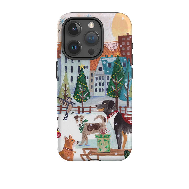 iPhone Tough Case - Christmas Dogs By Caroline Bonne Muller