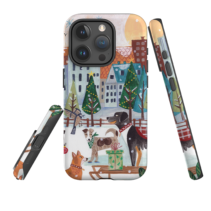 iPhone Tough Case - Christmas Dogs By Caroline Bonne Muller
