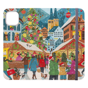 Christmas Market Wallet Case By Caroline Bonne Muller