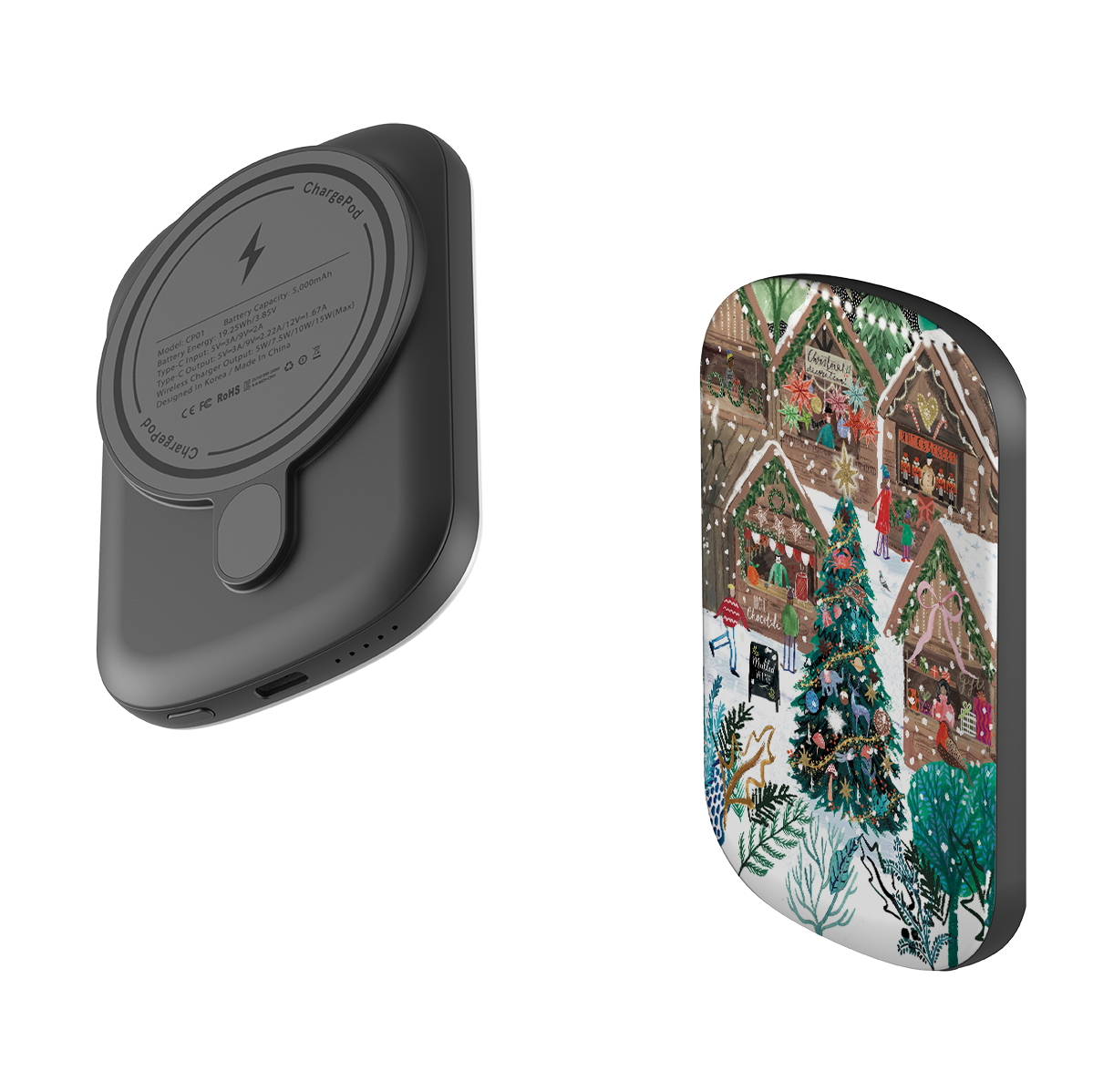 MagSafe Power Bank - Christmas Market Magic By Emma Frances Grant