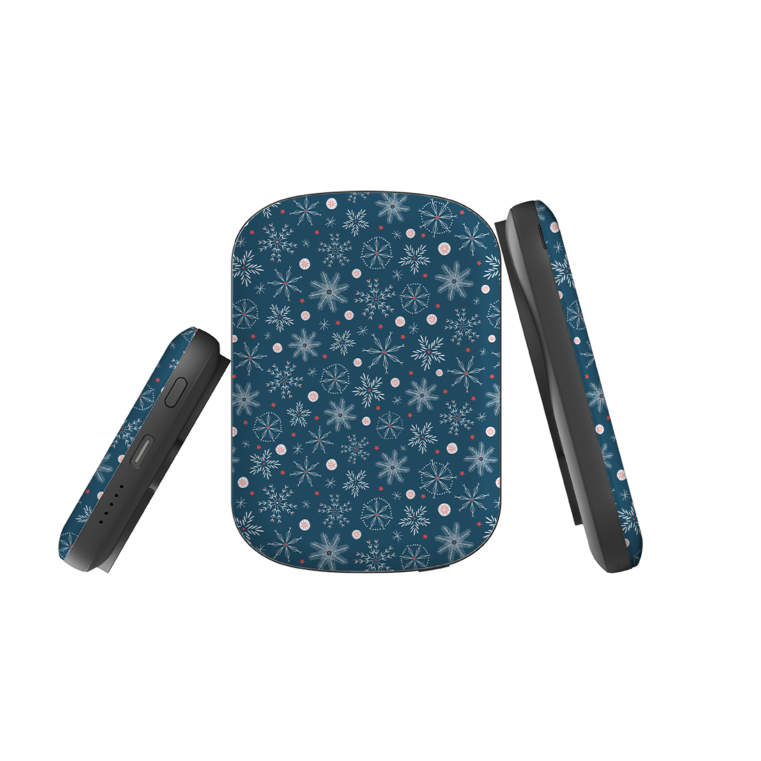 MagSafe Power Bank - Christmas Snowflakes By Ali Brookes