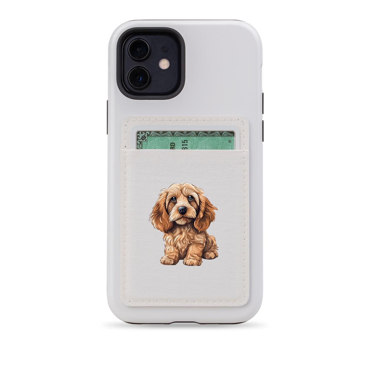 Cockapoo MagSafe Portemonnaie - Weiß