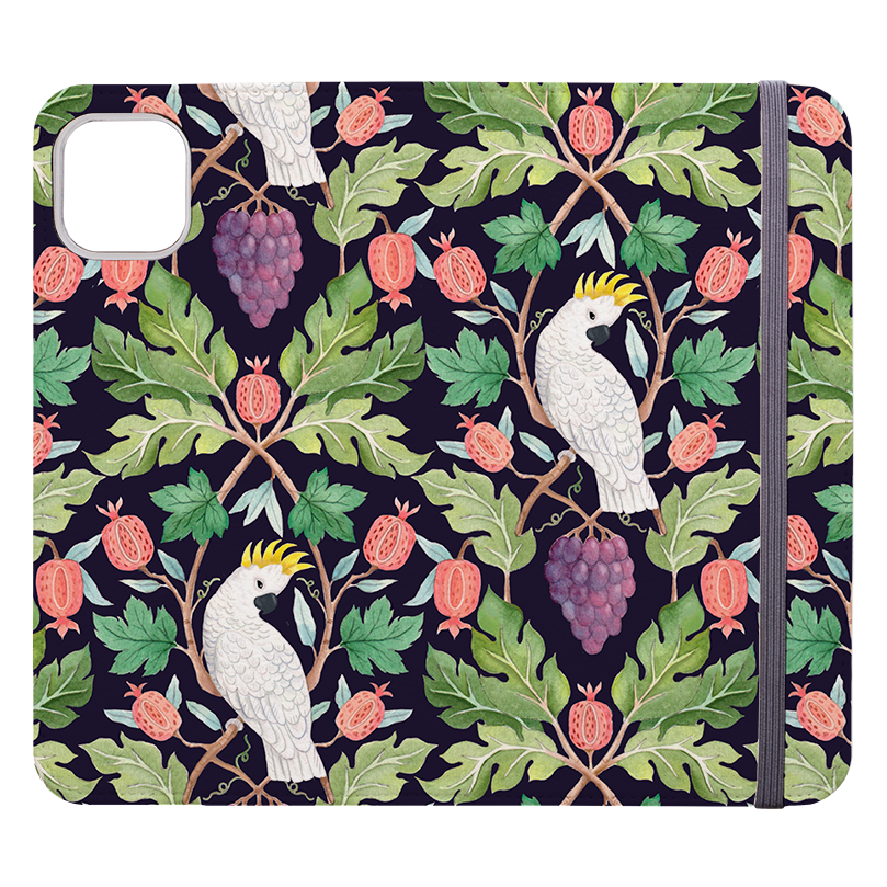 Cockatoo Pattern Wallet Case By Bex Parkin