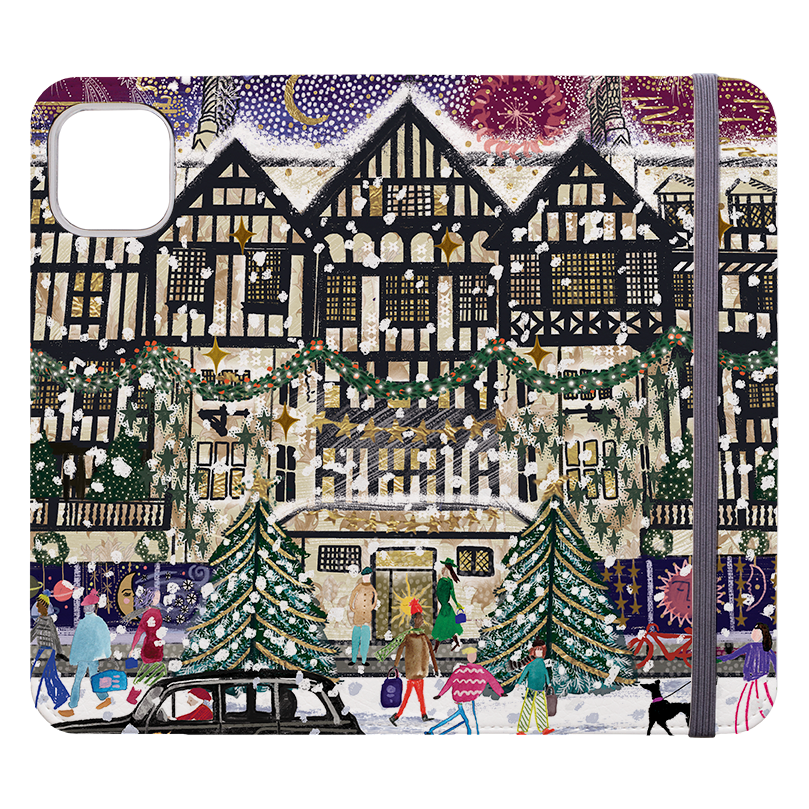 Cosmic Christmas In London Brieftaschen-Etui von Emma Frances Grant