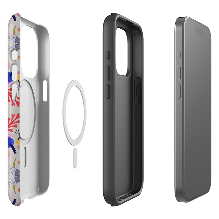iPhone MagSafe Tough Case -  Crazy Bird Pattern By Mia Underwood