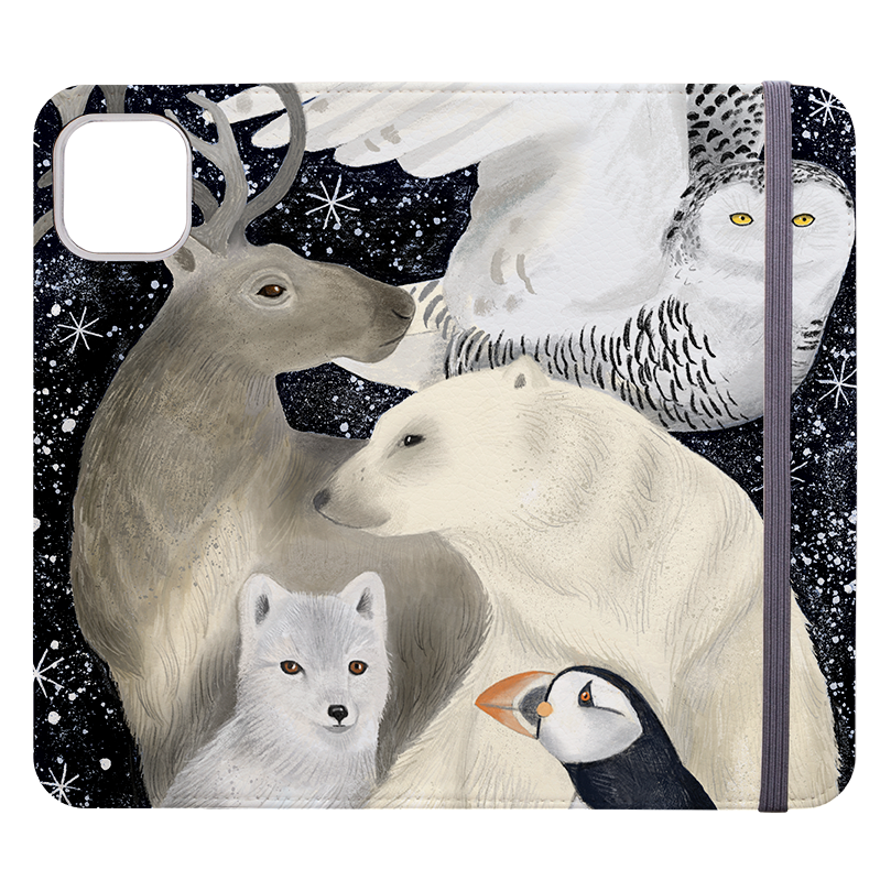 Geldbörsenhülle „Creatures Of The North“ von Bex Parkin