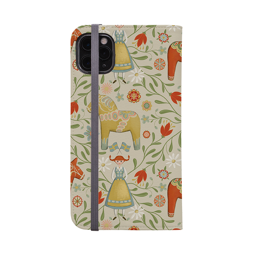 Dala Horses Wallet Case By Maja Lindberg