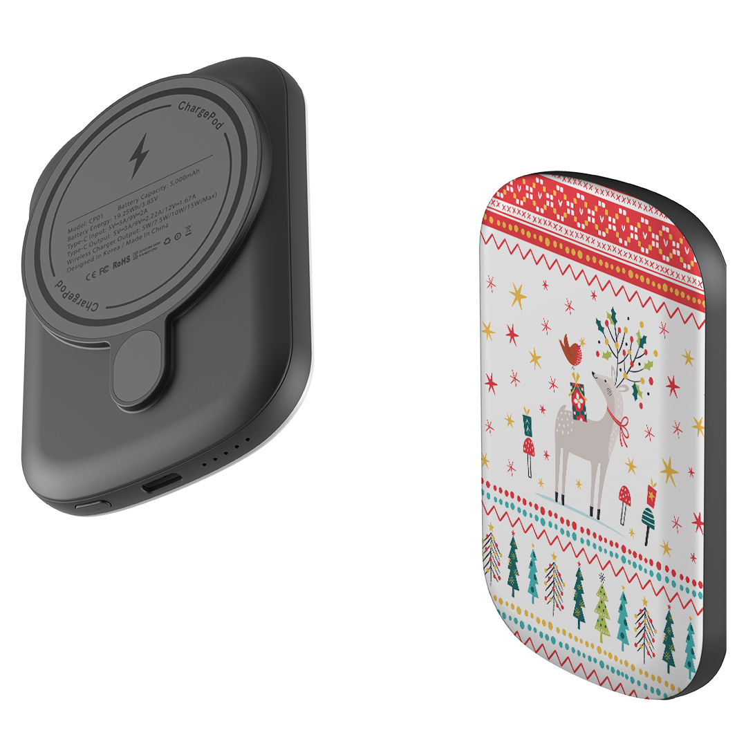 MagSafe Power Bank - Deer and Robin By Ali Brookes