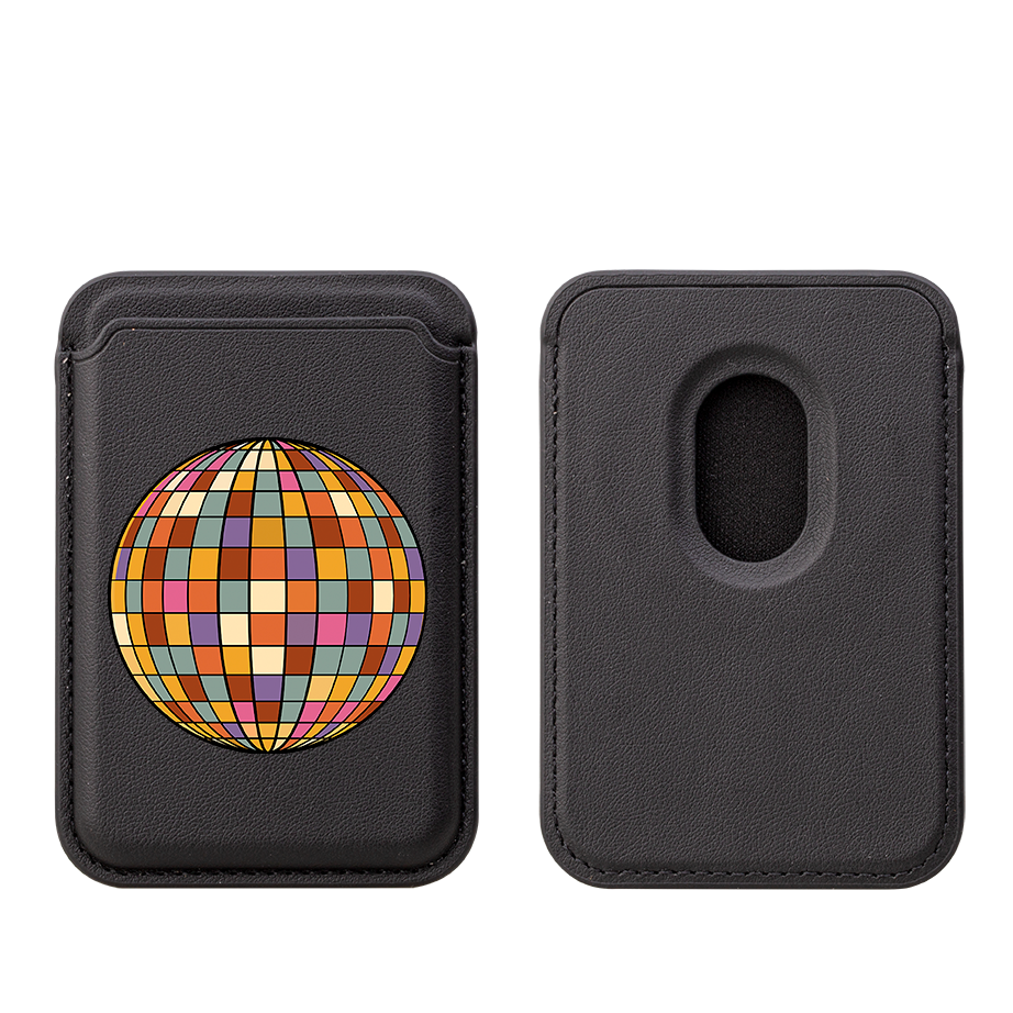Disco Globe MagSafe Wallet- Black