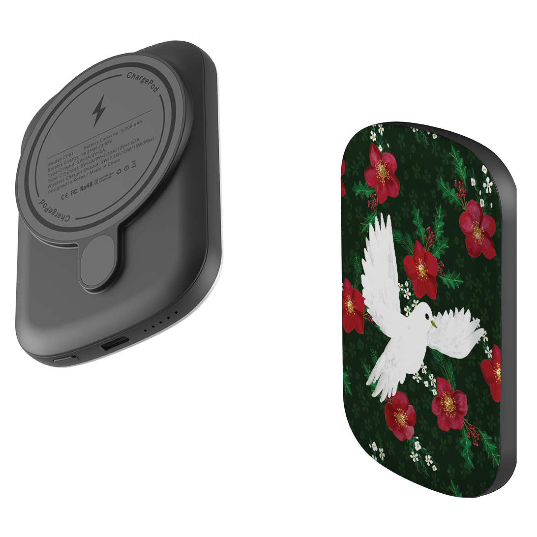 MagSafe Power Bank - Dove and Floral By Abby Jacobs