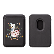 Duck Floral MagSafe Wallet- Black
